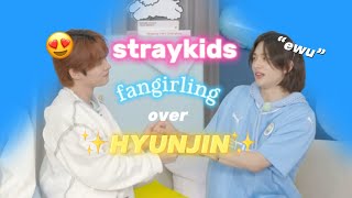 straykids fangirling over hyunjin pt2 [upl. by Uokes570]