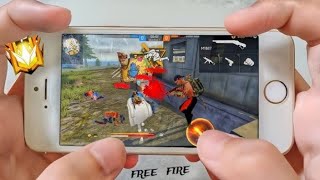 Iphone 6 Free Fire Gameplay test full max settings HUDDPI MACRO 1 gb old testing rose color [upl. by Beeson409]