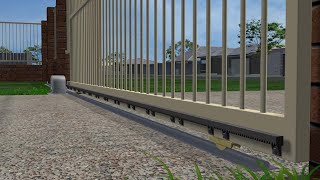 Install sliding driveway gates that run on a track [upl. by Cornelie]