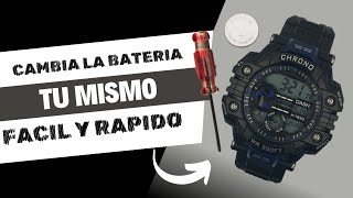 Hazlo tú mismo COMO CAMBIAR LA BATERIA DE TU RELOJ DEPORTIVO O MILITAR FACIL Y RAPIDO ⌚🪛😯 [upl. by Breger691]