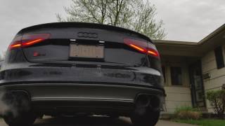 Milltek Sport CatBack Exhaust System  NonResonated Race Version  Cold Start  2013 b85 Audi S4 [upl. by De579]