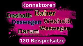 Deutsch B1 bis B2 Die Konnektoren  Deshalb darum deswegen daher weshalb weswegen [upl. by Ile]