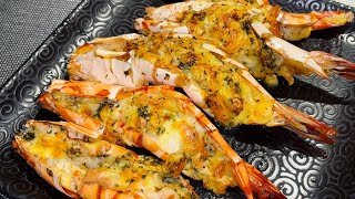 Baked Prawns Air Fryer Cheesy And Garlic RecipeTGK00171 [upl. by Notloc952]