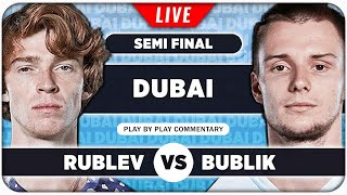 RUBLEV vs BUBLIK • ATP Dubai Championships 2024 SF • LIVE Tennis PlaybyPlay Stream [upl. by Anoid]