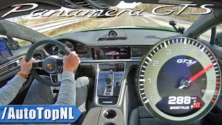 PORSCHE PANAMERA GTS TOP SPEED on AUTOBAHN NO SPEED LIMIT by AutoTopNL [upl. by Graig359]