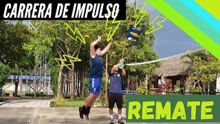 como ENSEÑAR la carrera de IMPULSO☝ del remate💪🤚 del VOLEIBOL🏐🎖 [upl. by Tana289]