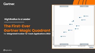 2022 Gartner Magic Quadrant for Integrated InvoicetoCash Applications  HighRadius Named A Leader [upl. by Lecroy971]