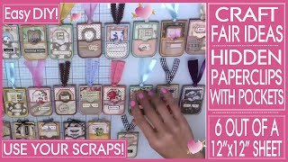 Hidden Paperclips with Pockets  DIY  Craft Fair Ideas [upl. by Donnell]