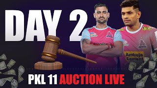 PKL 11 Auction Live Day 2  Pro Kabaddi League 2024 Auction Live  Rahul Chaudhari Rohit unsold [upl. by Mehelhteb911]