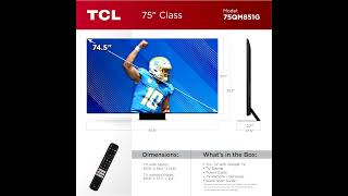 Review TCL 75Inch QM85 QLED 4K Smart QDMini LED TV with Google TV  75QM851G 2024 Model [upl. by Ennoid]