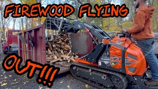 425 Firewood is FLYING Out of the Woodyard [upl. by Krucik647]