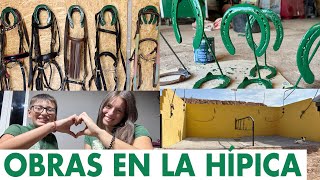 VLOG  Un día en la Hípica🐎🛠️ Nuevo Guadarnés🤔😱 Obras en la Hípica🚧 Reciclamos Herraduras♻️ [upl. by Nollat]