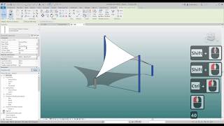 Revit Tutorial Day 83  Adaptive Sail Shade Family [upl. by Nairb]