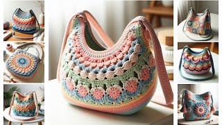 CROCHET SLING BAG WITH SURF amp TURF COLOR COMBINATION  Crochet Ideas [upl. by Merrie]