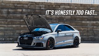 HOW FAST IS A STAGE 2 TUNED AUDI RS3 [upl. by Nollahs]