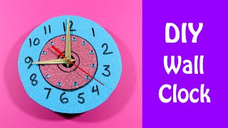 How to Make Wall Clock at Home  Handmade Wall Clock Idea  Very Easy [upl. by Enoved]