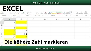 Höhere Zahl markieren in Excel [upl. by Okajima]