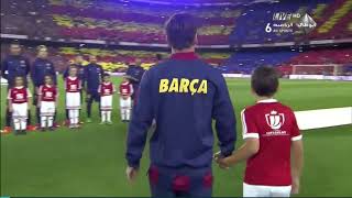 Barca and Bilbao fans booing the Spanish national anthem at Copa del rey final [upl. by Llesram]