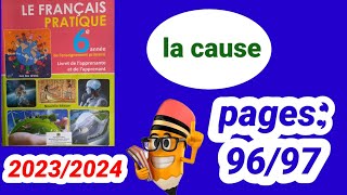 la causefrançais pratique 6ème année primaire pages96 et 97 [upl. by Odinevneib]