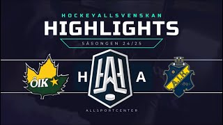 Östersund vs AIK  Hockeyallsvenskan Highlights 23102024 [upl. by Aliakim]