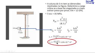 Flambagem em colunas Ex 02 Prof Luiz Hegouet [upl. by Allisurd]