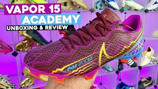 NIKE Air Zoom Mercurial VAPOR 15 Academy  UNBOXING amp REVIEW [upl. by Ettore]