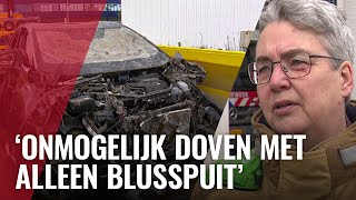 Dit gebeurt er als een elektrische accu in brand vliegt [upl. by Ogg]