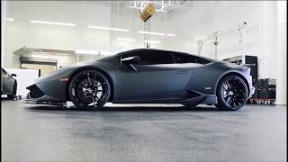 Matte Black Huracan LP6104  SV1 Deep Concave Wheels [upl. by Einnod]