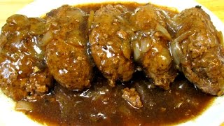 Salisbury Steak Recipe  How To Make Classic Salisbury Steak and Gravy [upl. by Allsopp14]