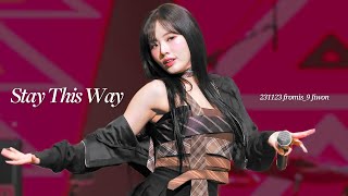 4K 60p 231123 Stay This Way 프로미스나인 박지원 직캠  2023 전북 학생예능리더선발대회 우리학교원픽 전주  fromis9 Jiwon fancam [upl. by Brick]