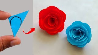 HOW TO MAKE JISOOs FLOWER 🌹 Paper Flower Making Step By Step  DIY Origami Flower [upl. by Kenaz693]