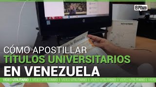 Pasos para apostillar el título universitario en Venezuela [upl. by Felten]