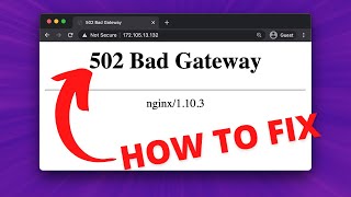 How to fix Nginx 502 Bad Gateway Error [upl. by Arataj]