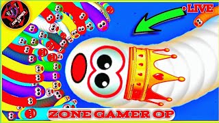 🔥🐍 warms zone io biggest world record😱Live Saamp wala game Worms zone io pro Worms zone cacing 🐍 [upl. by Naic]