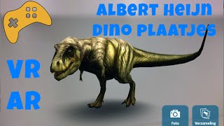 AH Dino plaatjes van Albert Heijn sparen en dinos bekijken met de virtual reality app en VR bril [upl. by Anelram42]