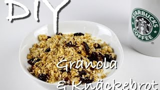 HOW TO MAKE Crispbread amp Granola  DIY Knäckebrot amp Granola [upl. by Yeldua639]