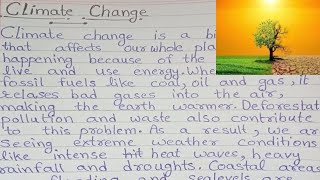 🔥Climate change🔥 paragraph🔥essay🔥change in climate🔥 [upl. by Coke]