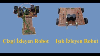 Çizgi İzleyen Robot ve Işık İzleyen Robot [upl. by Dadinirt663]