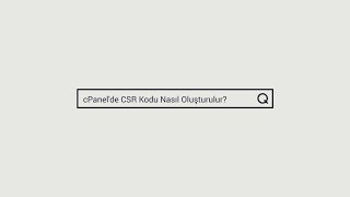 cPanelde CSR Kodu Nasıl Oluşturulur  SSL Sertifikası  Natro Hosting [upl. by Obocaj]