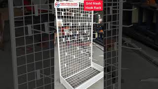 Grid mesh hook rack  Hook racks  steel rack  Jali rack  Mesh grid rack  mesh hook rack [upl. by Notneiuq]