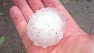 Hagel in Wien und Perchtoldsdorf am 10072017 [upl. by Ilrak774]