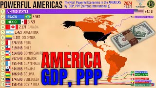 The Most Powerful Economies in the Americas by GDP PPP [upl. by Eissolf]