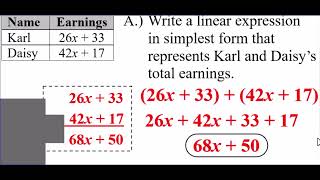 Adding and Subtracting Linear Expressions PART 2  word problems [upl. by Yrret]