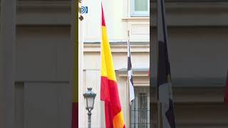 Así se ha izado la bandera de España en el Senado [upl. by Valentia185]