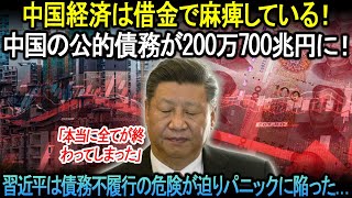 中国経済は借金で麻痺している！「中国の公的債務が200万700兆円に！」習近平は債務不履行の危険が迫りパニックに陥った [upl. by Proffitt]