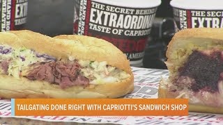 Tailgating tips with Capriottis sandwich shop [upl. by Essirehc]