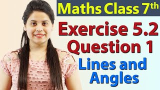 Q 1 Ex 52  Lines and Angles  Chapter 5  Maths Class 7th  NCERT [upl. by Teador983]