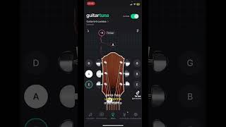 Como afinar MEDIO TONO ABAJO en Guitar Tuna tune guitarra movil [upl. by Cesaria]