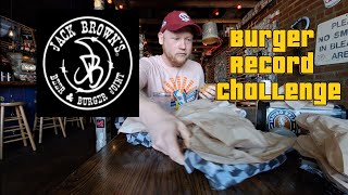 Jack Browns Beer amp Burger Joint Burger Record Challenge  Columbia SC [upl. by Auoy]