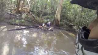 DESPERATELY CHASING STRUMMER KTM 450EXC VS FE570 IN GLASSHOUSE MOUNTAINS [upl. by Llenra]